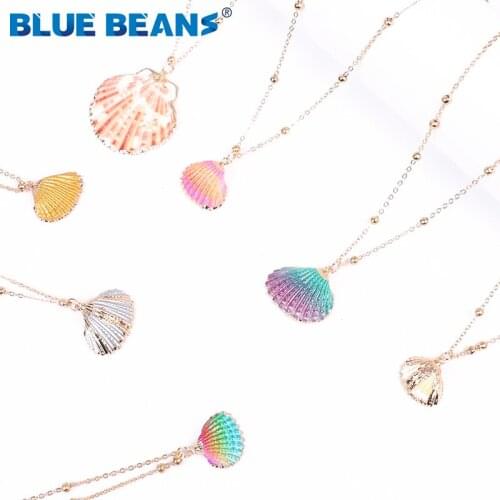 Bohemian Fashion Women Conch Shell Necklace Gold Chain Seashell Necklace Punk Statement Wedding Gift Jewelry Dropshipping