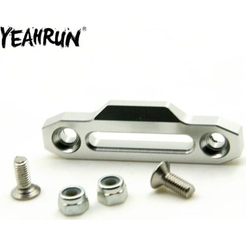 YEAHRUN Alumimum Hawse Fairlead Traction Holder Fixed Seat Winch Control Mount Plate for 1/10 D90 RC Crawler Road Car