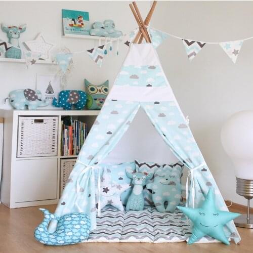 Toy Tipi Tents Kids Play House Princess Castle Tent Portable Foldable Indian Tipi Teepent Prince Tent Children Gifts Indoor