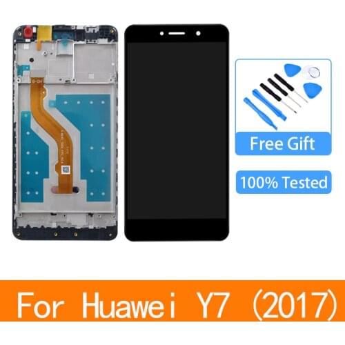 For Huawei Y7 Prime 2017 LCD Y7 2017 TRT- TL00 LX1 L21X LX3 Display Touch Screen Digitizer Replacement Parts Enjoy 7 Plus