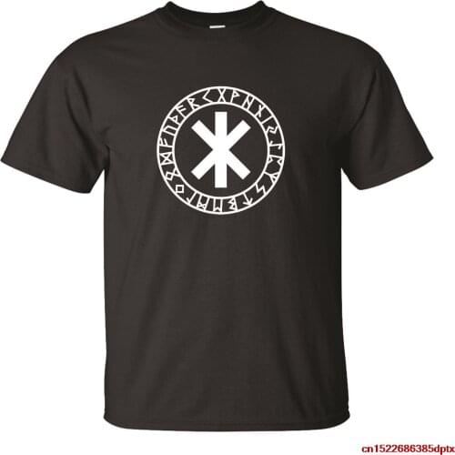 Hagall Viking Rune T Shirt Norse Rune of Delay and Limitations Celt Warrior Tee