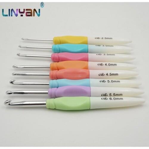 8pcs DIY Weaving tools Hand shank removable knitting Pen type bearded needle Latch needle Crochet hook 2.5mm-6.0mm ZL6