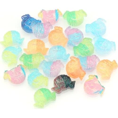 100Pcs 15x10mm Mixed Resin Pig Head Cabochon Flatback Decoration Crafts Embellishments For Scrapbooking DIY Accessories