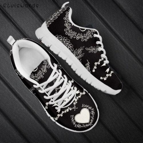 ELVISWORDS Vintage Boho Polynesian Tribe Design Womens Lightweight Hiking Sports Shoes Casual Ladies Non-ship Sneakers Flats