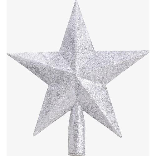 5.9inch Hot Sale New Cute Gold Powder Christmas Star Christmas Tree Toppers Christmas tree ornaments Xmas Decoration
