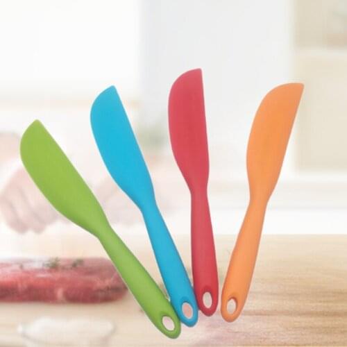 High Temperature Food Grade Silicone Long Spatula Cream Scraping Cake Spatula Baking Household