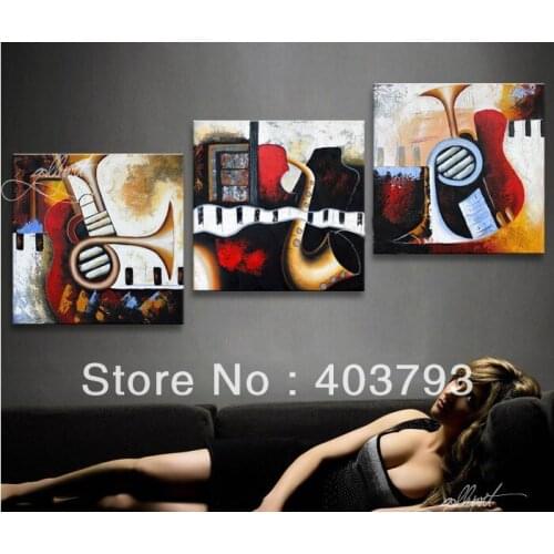 Music romantic paintings Handmade Modern Oil Painting on Canvas Wall Art Free shipping