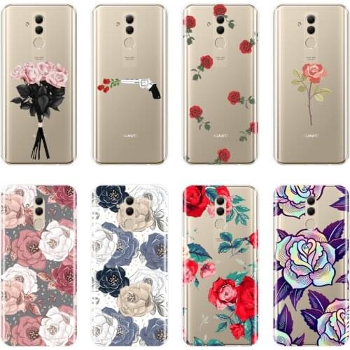 Rose Flower Floral Aesthetic Soft Silicone Phone Case For Huawei Mate 9 10 20 Lite Back Cover For Huawei Mate 7 8 9 10 20 Pro