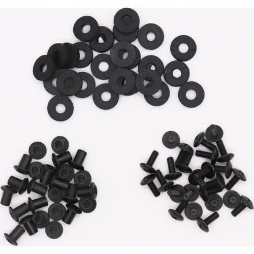 100/set black cross head Chicago screw rubber washer custom Kydex gun blade holster mounting kit