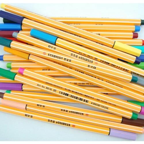 12pcs/lot Germany STABILO fiber colored gel pen set Stabilo swan 88 fiber pen kawaii stationery office school supplies Papelaria
