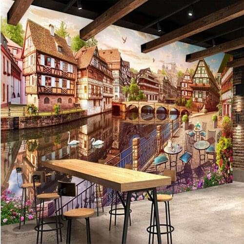 Beibehang Custom wallpaper frescoes any size European style retro European style background wall papel de parede para quarto
