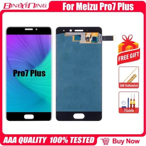 Original Touch Screen LCD Display + Frame For Meizu Pro 7 Plus Digitizer Sensor Glass Panel Assembly 5.7 inch 2560*1440