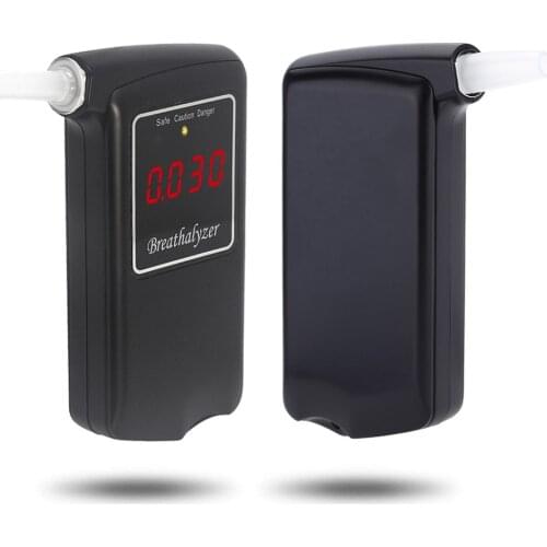 Professional Breathalyzer Portable Digital Breath Alcohol Tester Meter with 10pcs Transparent Mouthpieces Alcohol Tester AT-858
