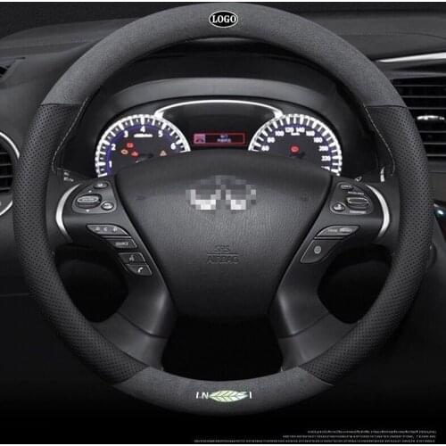Anti-Slip Suede Car Steering Wheel Cover For Infiniti QX30 Q70L Q50 QX80 Q60 QX70 QX60 QX50 2018-2019 Car Interior Accessories