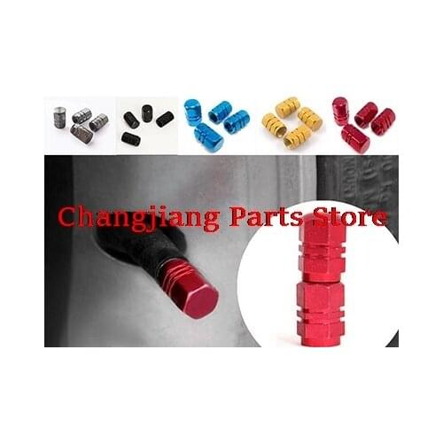 Hexagonal Alloy Dust Valve Caps for Mazda 2 3 5 6 MX5 RX7 RX8 MPS CX7 MX6 4 Pieces red