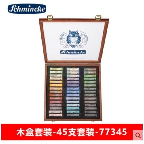 Schmincke 45/60/100 colors Owl Art Hand Painted pearl color powder color stick artist art supplies painting wooden box set