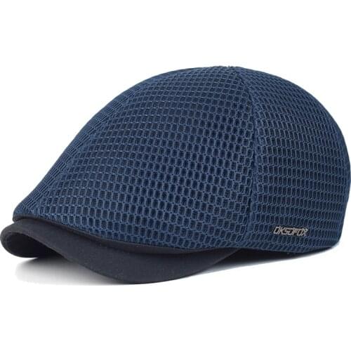 New Mesh Newsboy Caps Summer Men Women Hats Breathable Beret Outdoor Gorro Hombre Boina Golf Hat Fashion Casual Solid Flat Cap
