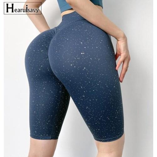 Nude Yoga High Waist Shorts Cycling Pants Womens Gym Training Workout Hip Lifting Leggings Breathable Sweatpants