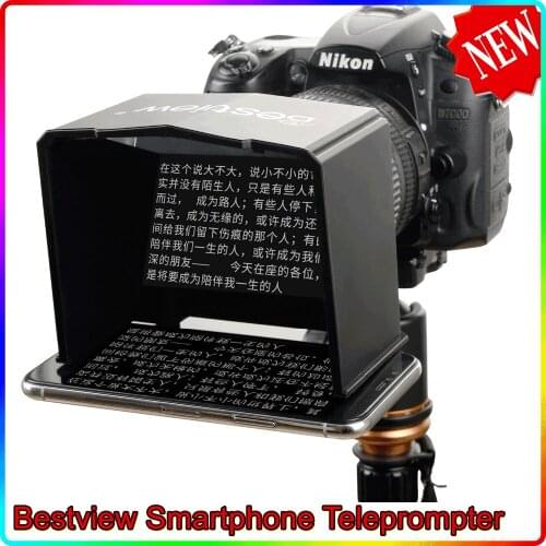 Bestview Smartphone Teleprompter for Canon Nikon Sony Camera Photo Studio DSLR for Youtube Interview Teleprompter Video Camera