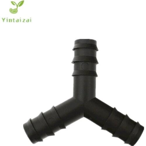 Dn16 Insert Barb Connector Tee Y Barbed Connector For Poly Hose Garden Watering Micro Irrigation Drip Fittings