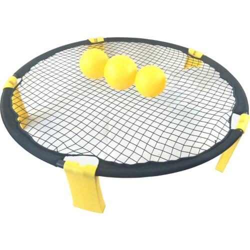 Spike Battle Game Set Outdoor Sports w/ Playing Net 3 Balls Summer Lawn Gift