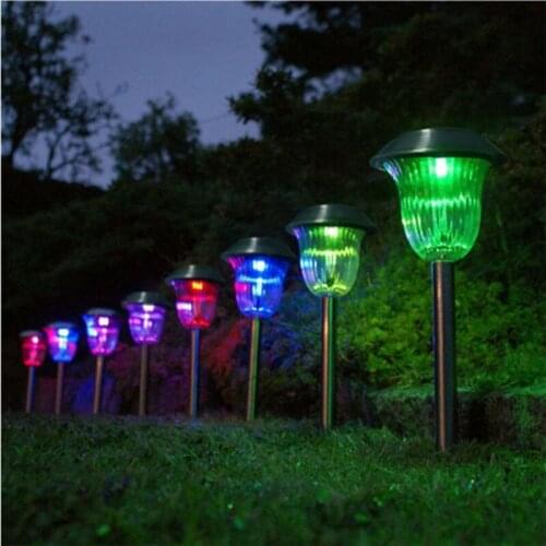 4PCS Stainless Steel Solar Light Outdoor Garden Modern Bright Waterproof LED Ground Insert Nightlight Step Pathway Energy Saving