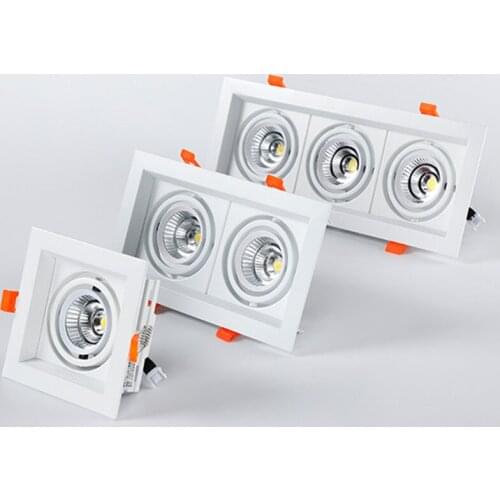 Spot Led COB Downlight Square Dimmable Ceiling Lamp 10W 20W 30W Recessed Adjustable Light Angle Bedroom Lighting 110V 220V