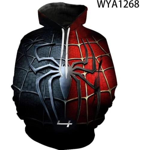Streetwear Fashion Boy Girl Kids Spider 3D Printed Hoodies Sweatshirts Men Women Children Pullover Long Sleeve Cool Coat