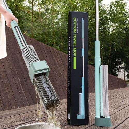 Hand-washing-free collodion squeezing water collodion mop lazy recognition sponge absorbent mop