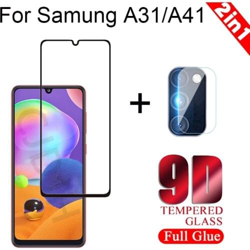 2-in-1 Camera +Tempered Glass For Samsung Galaxy A31 A42 Screen Protector Explosion-proof Glass On Samsung A41 protective Glass