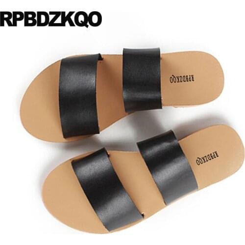 Women Sandals Flat Casual Slippers Beach Shoes Open Toe Black Slides Ladies Soft Wide Fit Silver Summer Designer Slip On Strap
