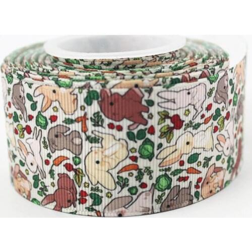 1" Single Face Printed Cat hedgehog unicorn alpaca Grosgrain Ribbon 25mm 25 yards DIY bows crafts wedding decorative ribbons