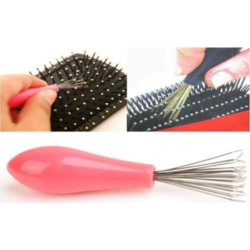 1PC Fashion Plastic Hair Brush Comb Cleaner Home Tools Removable Handle Embedded Cleaning Hair Comb Cleaners Random Color