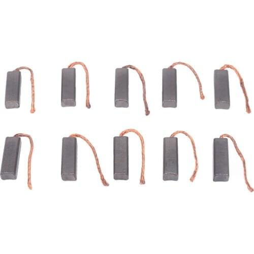 10pcs Conductive Carbon Brushes Wire Generator Generic Electric Motor Brush 4.5*6.5*20mm With Wire Leads For Motor Commutator
