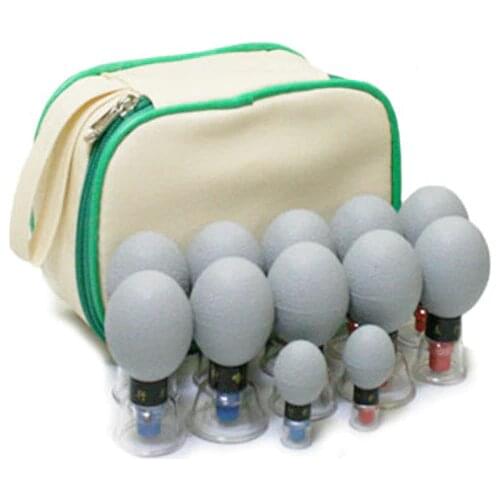 12pcs Magnetic Therapy Vacuum Pump Cupping Set Suction Cup China Meridian Acupressure Painless Needle Magnet Massage Jar