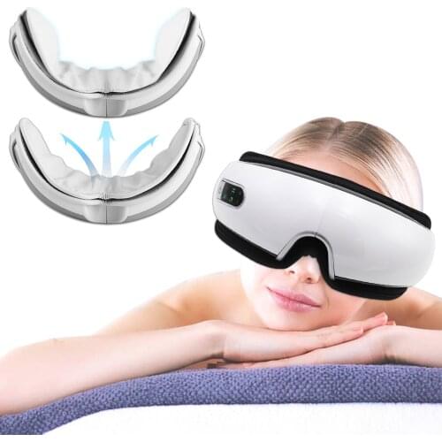 4D Pressotherapy for Eyes Visual Protection Machine Airbag Vibration Eye Massager Electric Eye Care Instrumen Heating Bluetooth
