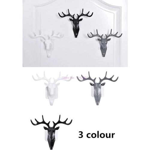 50pcs Christmas Decor ELK Key Hook Creative Wall Holder for Tie Organizer Hat/bag/jewelry Rack Deer Home Decor Clothes Rack