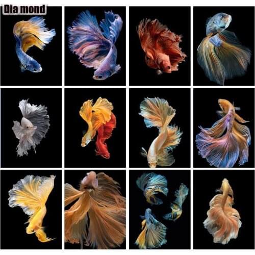 5D DIY Diamond Painting Koi Fish Full Drill Diamond Embroidery Animal Mosaic Cross Stitch Art Picture Handicraft Home Decor