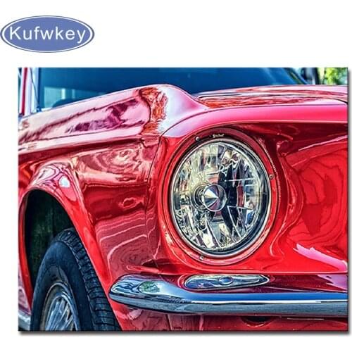 5d diy Diamond Painting Cross Stitch kits Red Car,Square full Diamond Embroidery 3d Diamond Mosaic Patterns home decoration