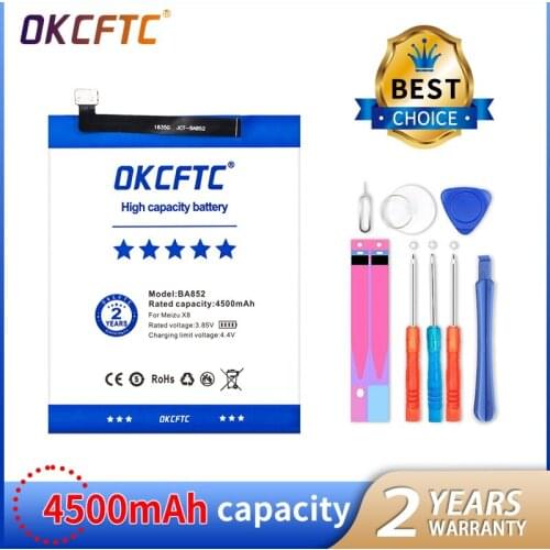 High Quality Battery 100% Original 4500mAh BA852 Battery For Meizu X8 Mobile Phone batteries+Free tools