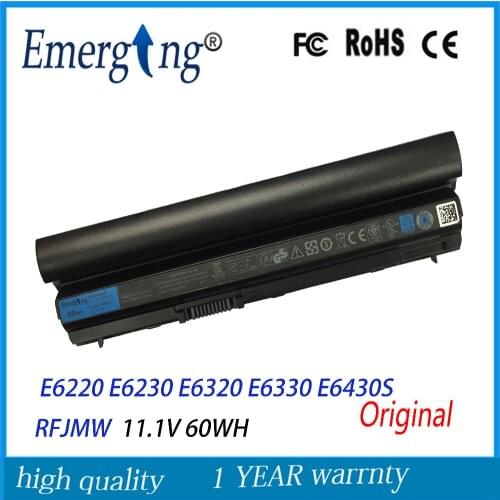 6cells 11.1V 60Wh Original New Laptop Battery for Dell Latitude E6120 E6220 E6230 E6320 E6330 E6430S RFJMW 11HYV 3W2YX 5X317