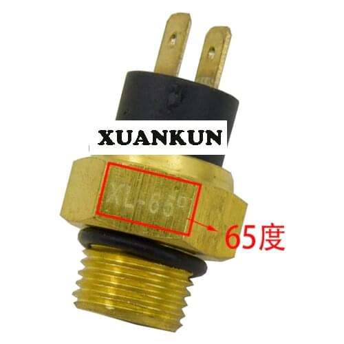XUANKUN Motorcycle Accessories Water-cooled Engine Water Tank Radiator Temperature Sensor Temperature Control Switch 65 Degrees
