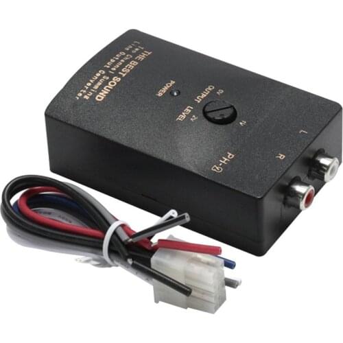 Car Stereo 2-Channel Line Adjustable Amplifier Adapter Converter Output Amplifier Adapter RCA Car Line Black Car Electronics