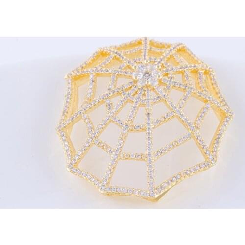 Fashion Jewelry Vintage Zircon Hollow Charms For Jewelry Making Wholesale Copper Micro Pave Big Czech Charms Jewelry Accessories