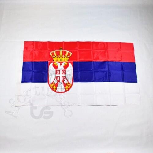 Serbia 90*150cm flag Banner Hanging National flag Serbia for meet,Parade,party.Hanging,decoration