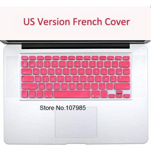 French France Silicone US Keyboard Silicone keyboard cover For Apple macbook Air Pro Retina 13 15 17 For mac book laptop Skin