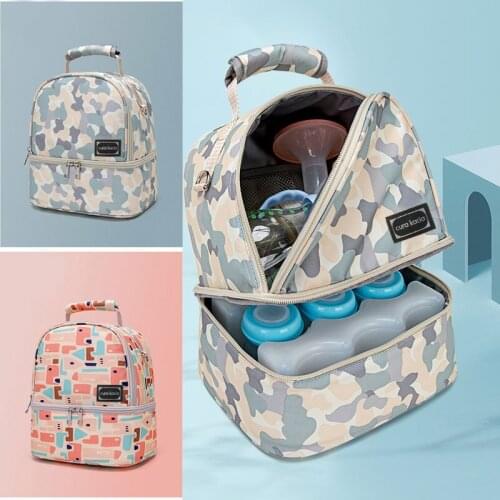 Insulation baby bottle bag fresh milk storage mother breast milk refrigerated portable milk storage diaper bag backpack