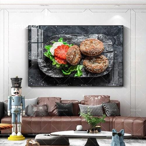 Healthy Diet Food Concept Salad Tomato Wall Art Pictures For Dining Room Modern Home Decor Posters Kitchen HD Canvas Paintings