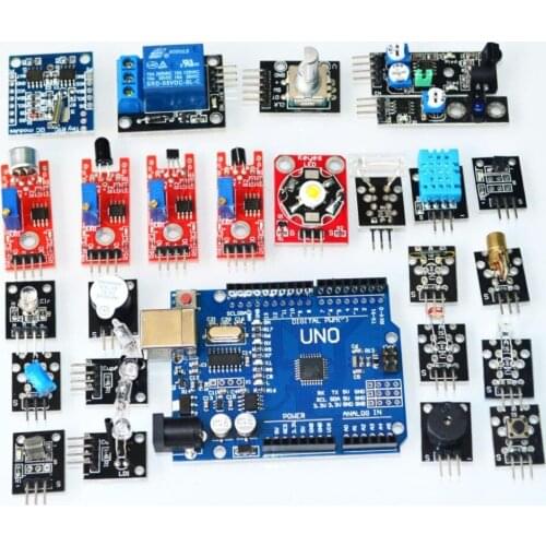 Sensor suit sensor module kit 24 entry-level sensor include development board UNO R3 for aduino