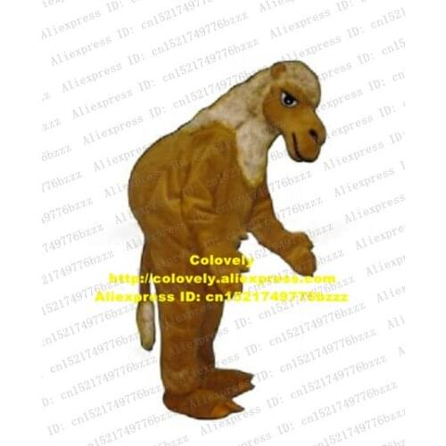 Handsome Brown Camel Cantorp Llama Mascot Costume Adult Size With Long Thin Tail Small Round Ears Bright Black Eyes No.6869 FS